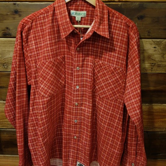 One-of-a-Kind Vintage Haband Custom Flannel w/ Cow Skull (Unisex - Men's M) - Picture 2 of 6